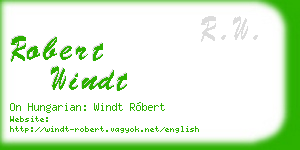 robert windt business card